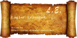 Lagler Erzsébet névjegykártya